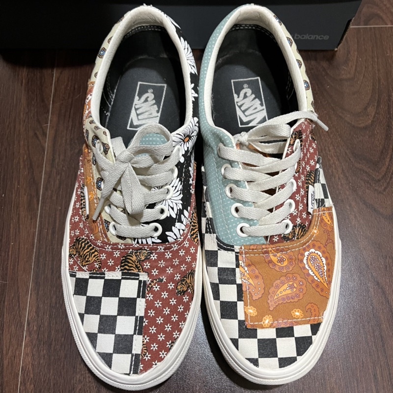 Vans era tiger patchwork us9 27cm變形蟲 腰果花