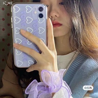 防摔保護殼 小紅書ins紫色英文愛心iPhone11蘋果12ProMax手機殼XS透明xr女78p