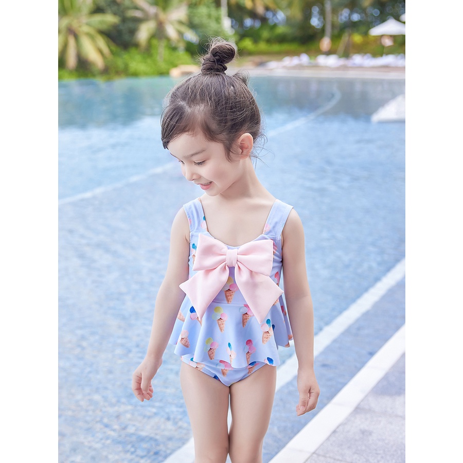 🌼兒童連身泳裝 泳衣 小金魚兒童泳衣 女孩寶寶女童連體新款小童公主嬰兒網紅粉色游泳衣 寶寶 連身泳衣