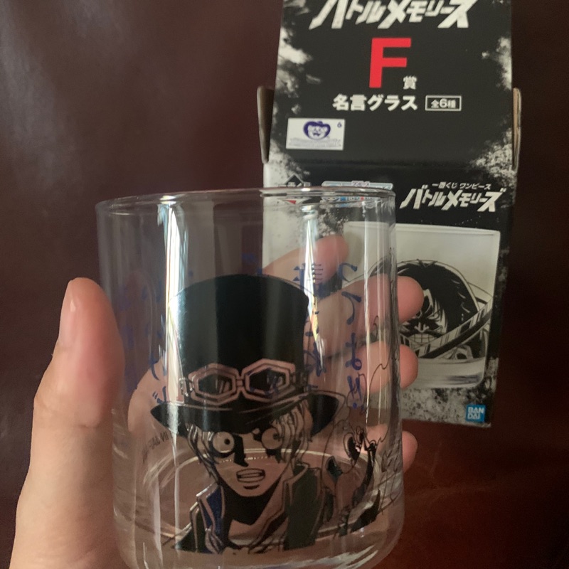 海賊王一番賞戰鬥回憶錄f賞名言玻璃杯 薩波 蝦皮購物