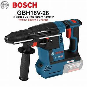 BOSCH 18V鋰電 四溝充電式鎚鑽 GBH18V-26 (6.0AH *2鋰電池/快充充電器*1)