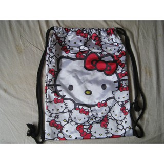 雙面印刷HELLO KITTY 雙肩背包 抽繩束口袋