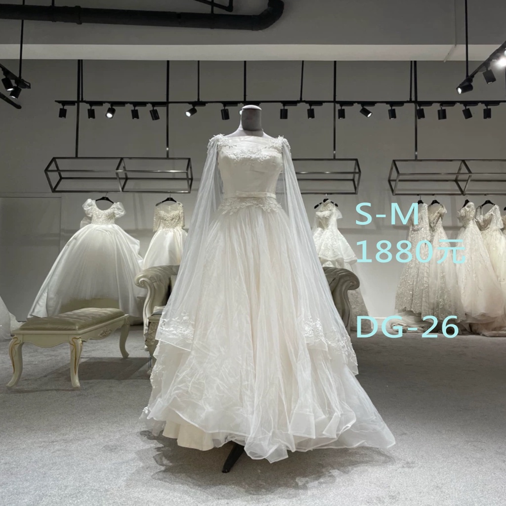 二手婚紗😍一折拍賣，手工白紗系列，自助婚紗首選精品DG-26-  #新娘禮服