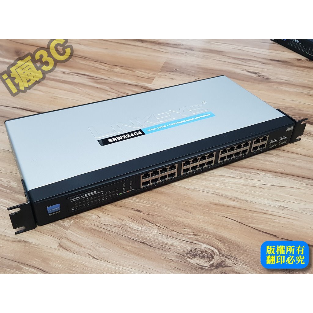 SRW224G4 V1.1 企業系列 24-Port 10/100+4-Port Gigabit Switch網管型