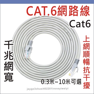 CAT6 高速網路線 超六類 網路線 網線 CAT.6 RJ45 30公分~10米 適用 網絡卡 路由器 IP分享器