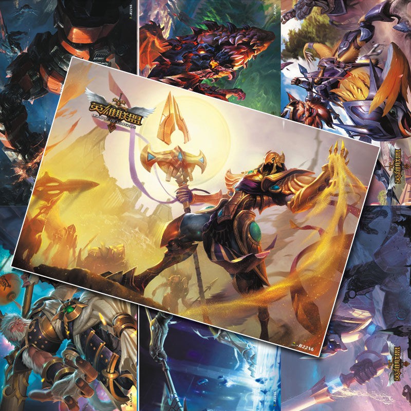 英雄聯盟海報lol高清壁紙壁畫周邊宿舍人物角色動漫游戲明信片 蝦皮購物