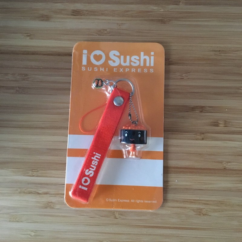全新 SUSHI 爭鮮迴轉壽司 壽司公仔手機吊飾-鮭魚卵