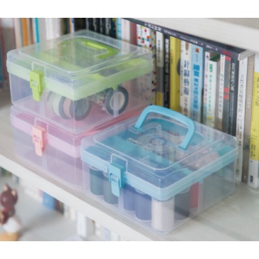 手提收納箱 台灣製 手提收納盒 居家透明款 小物玩具儲物箱 雜物整理箱 佳斯捷 3256 板豆腐