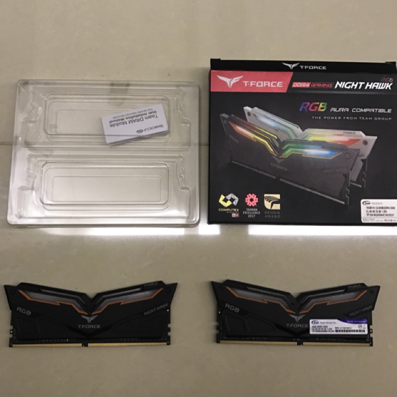 十銓 T-Force DDR4 3000 RGB 記憶體 NIGHT HAWK 夜鷹