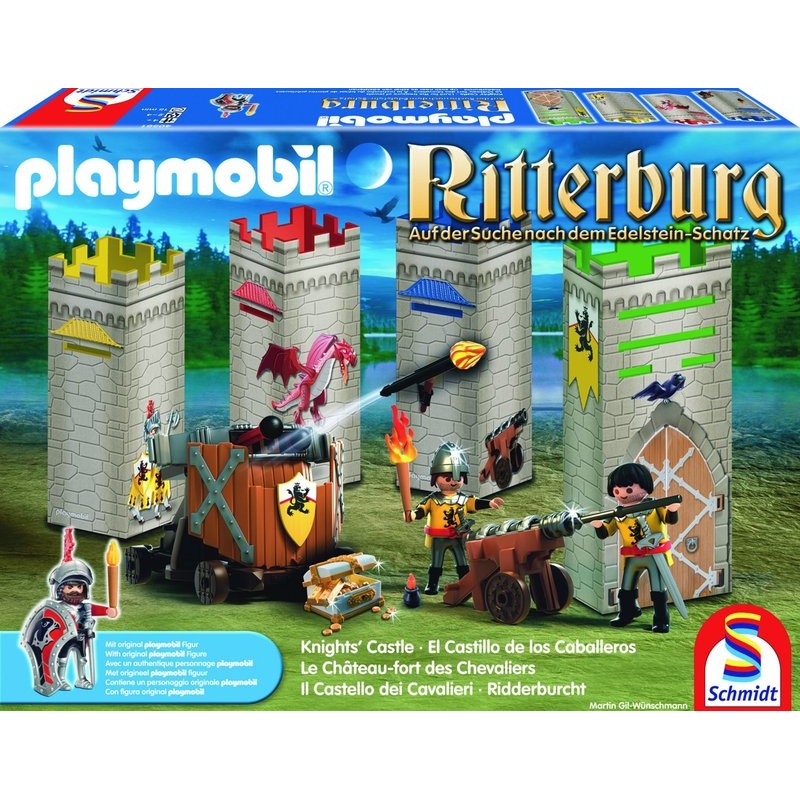 好心情老爸-Schmidt 德國桌上遊戲 Playmobil  獅子騎士城堡尋寶 桌遊 玩具 益智遊戲