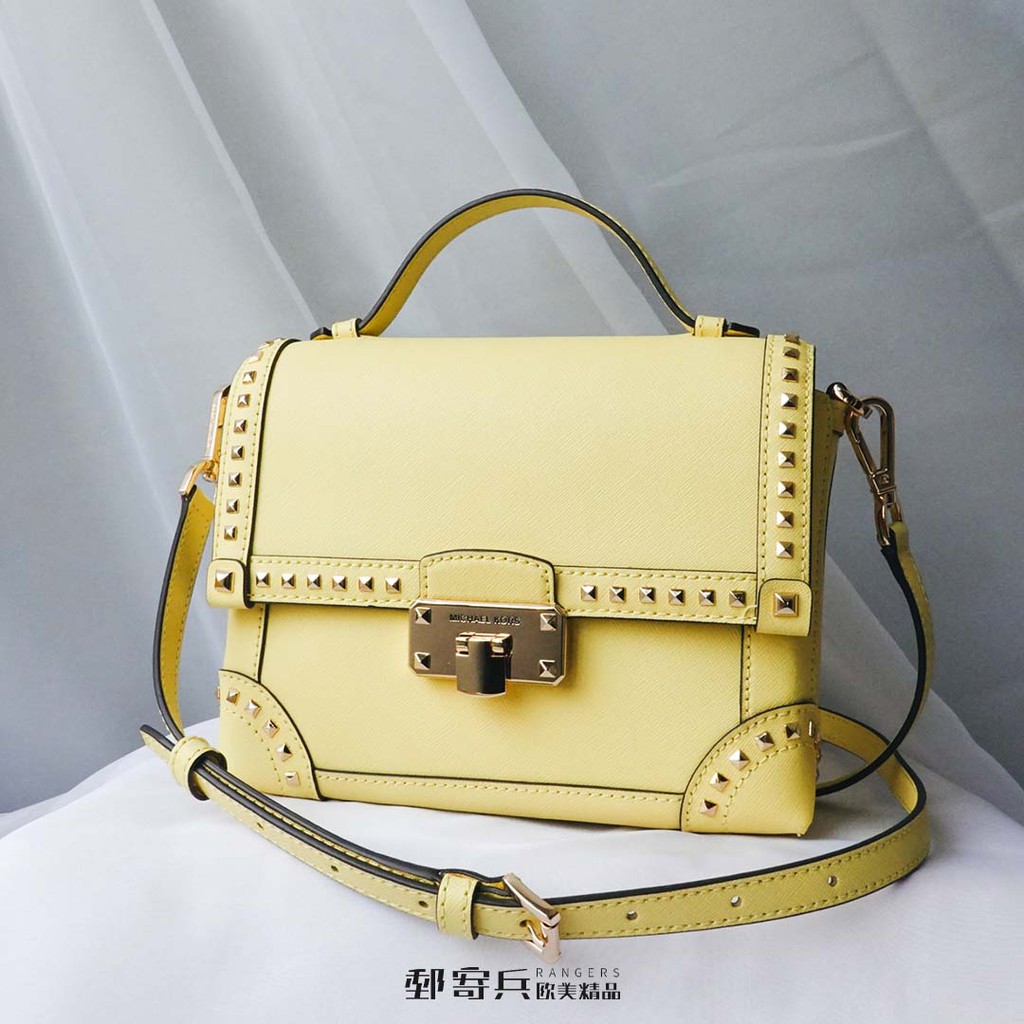 [現貨] MICHAEL KORS  MK 女用 鉚釘掀蓋手提側背包 193599454337