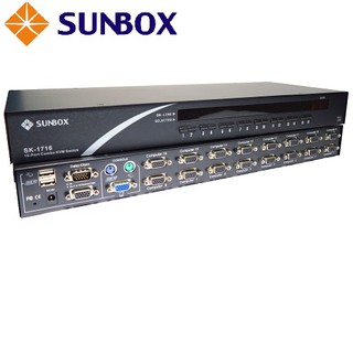 KVM 16埠 VGA + USB + PS/2 切換器(SK1716) SUNBOX台製