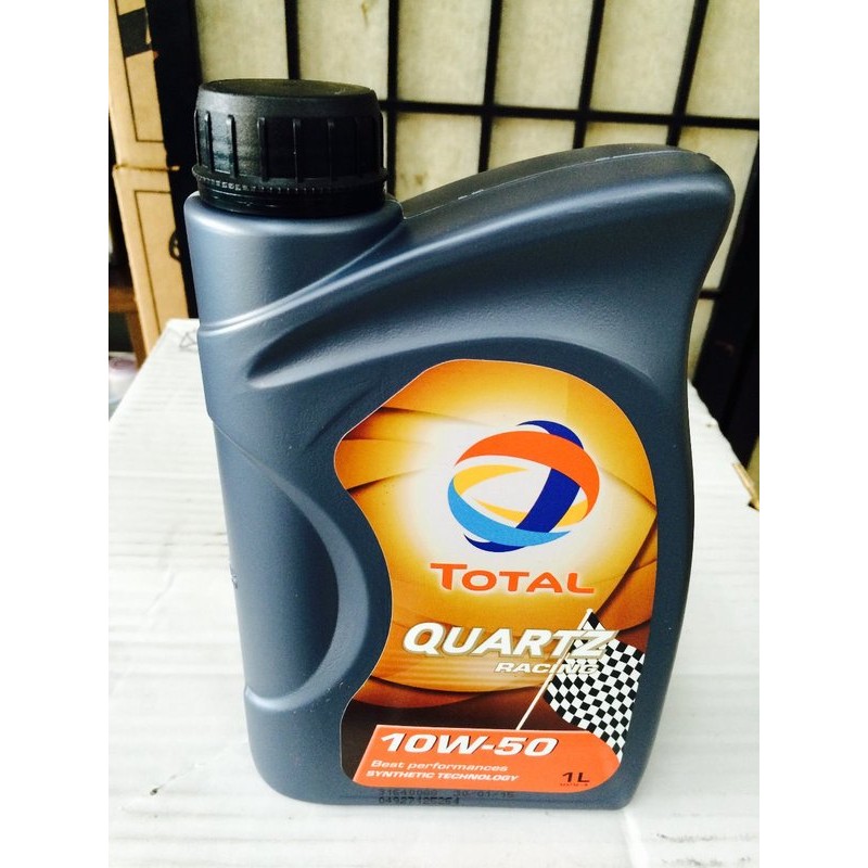 單買區-【TOTAL 道達爾】QUARTZ、RACING、10W50 合成車用機油、1L/罐【歐洲進口】