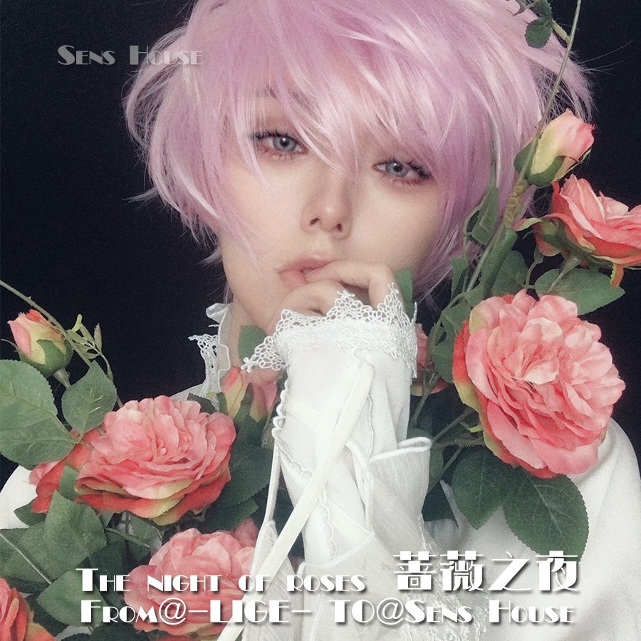 限時免運 Sens House 薔薇之夜 淺紫色正太少年感短髮韓風cos男基佬假髮 蝦皮購物