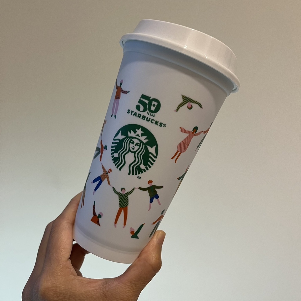 [全新] 星巴克 Starbucks 50週年紀念 隨行杯 473ml 16oz 咖啡杯 塑膠 高14cm *舊愛二手*