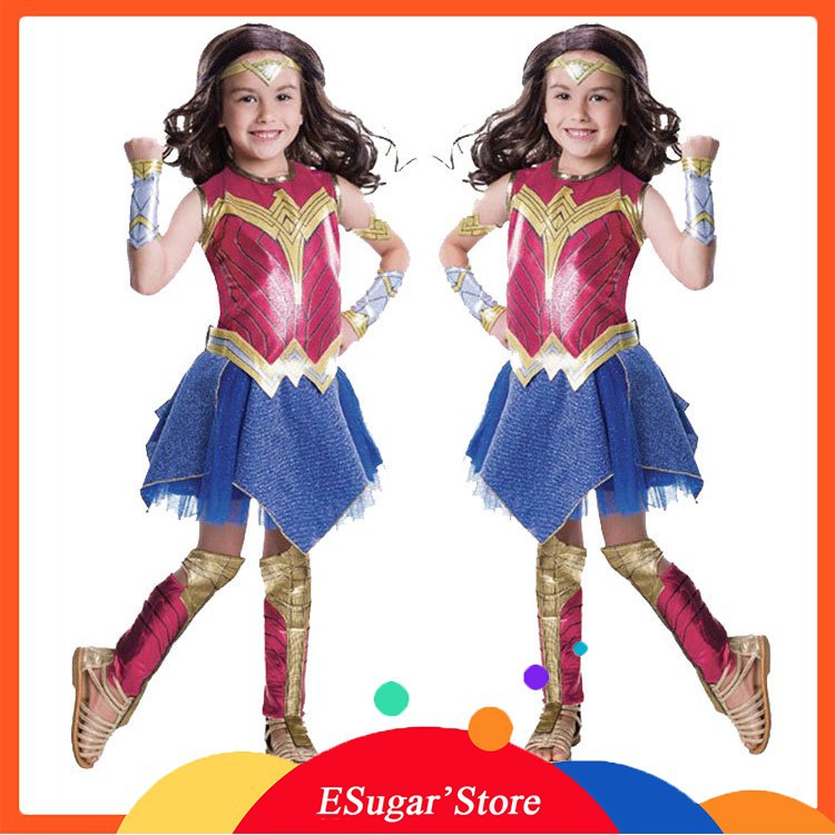 神力女超人服裝神奇女俠cosplay兒童女童造型服飾 萬聖節服裝