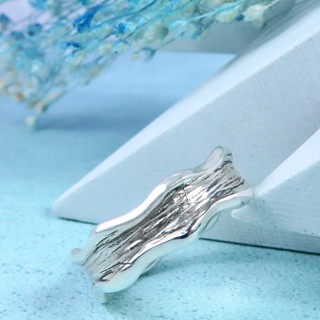 ART64 浪花銀戒-浪濤(男款) 925純銀戒指
