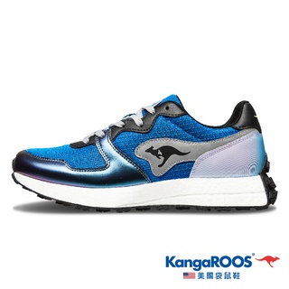 【KangaROOS 美國袋鼠鞋】 美國袋鼠鞋 X 孫腫來了聯名款 時尚科技1984鞋款 (男-炫光藍)