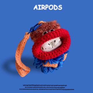 ins醜萌香腸嘴 毛絨耳機套 適用於AirPods Pro 1 2代耳機套 freebuds Pro耳機保護套