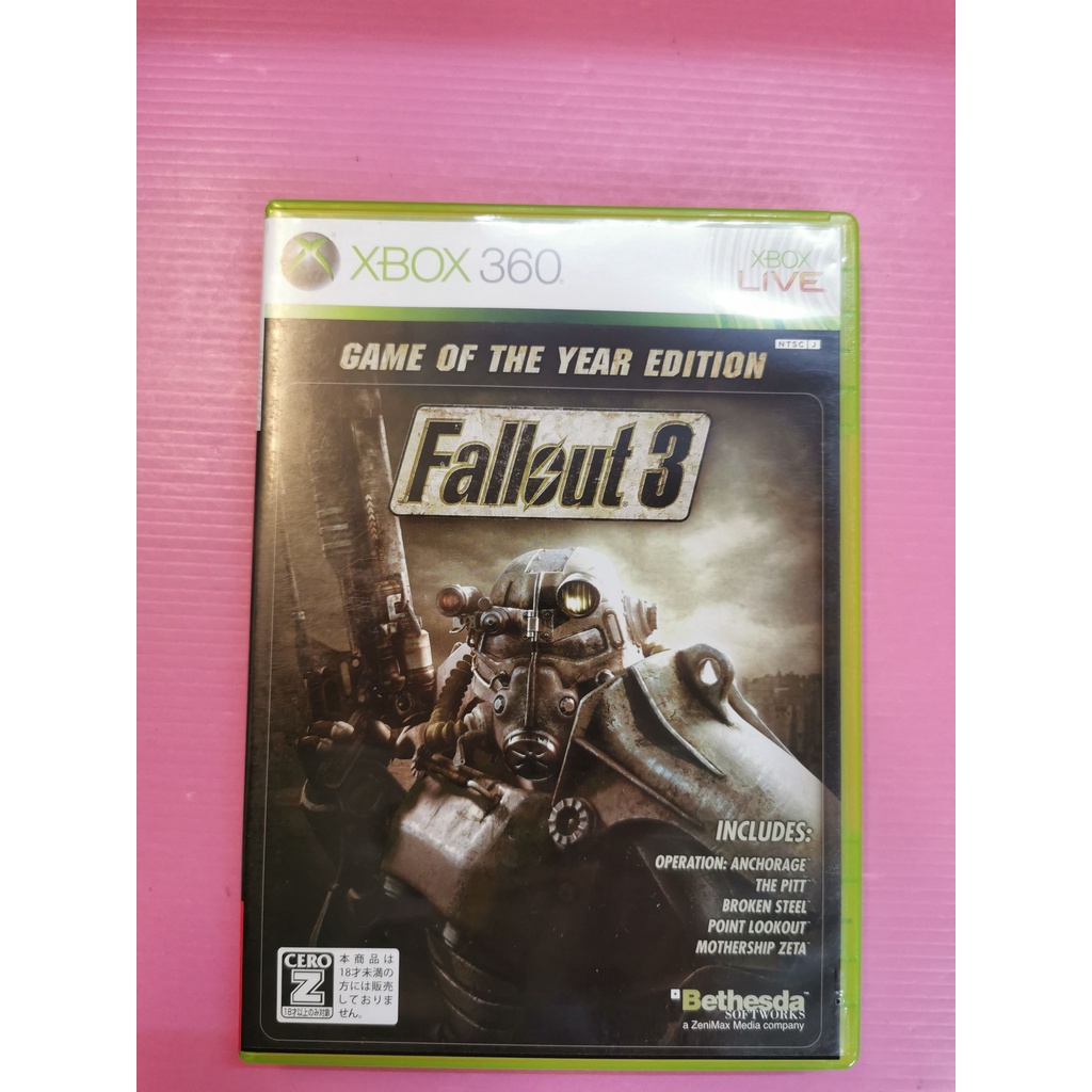 F 出清價! 網路最便宜 XBOX 360 2手原廠遊戲片 異塵餘生3 年度版 Fallout 3 賣450而已