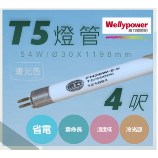【QHDZ】WellyPower-T5-FQ 54W/865，T5燈管，4呎晝光色54W