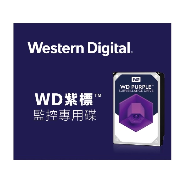 WD 紫標 Purple監控碟 儲存系統 SATA3 2T 7200轉 64M WD20PURZ 高可靠度 原廠保固