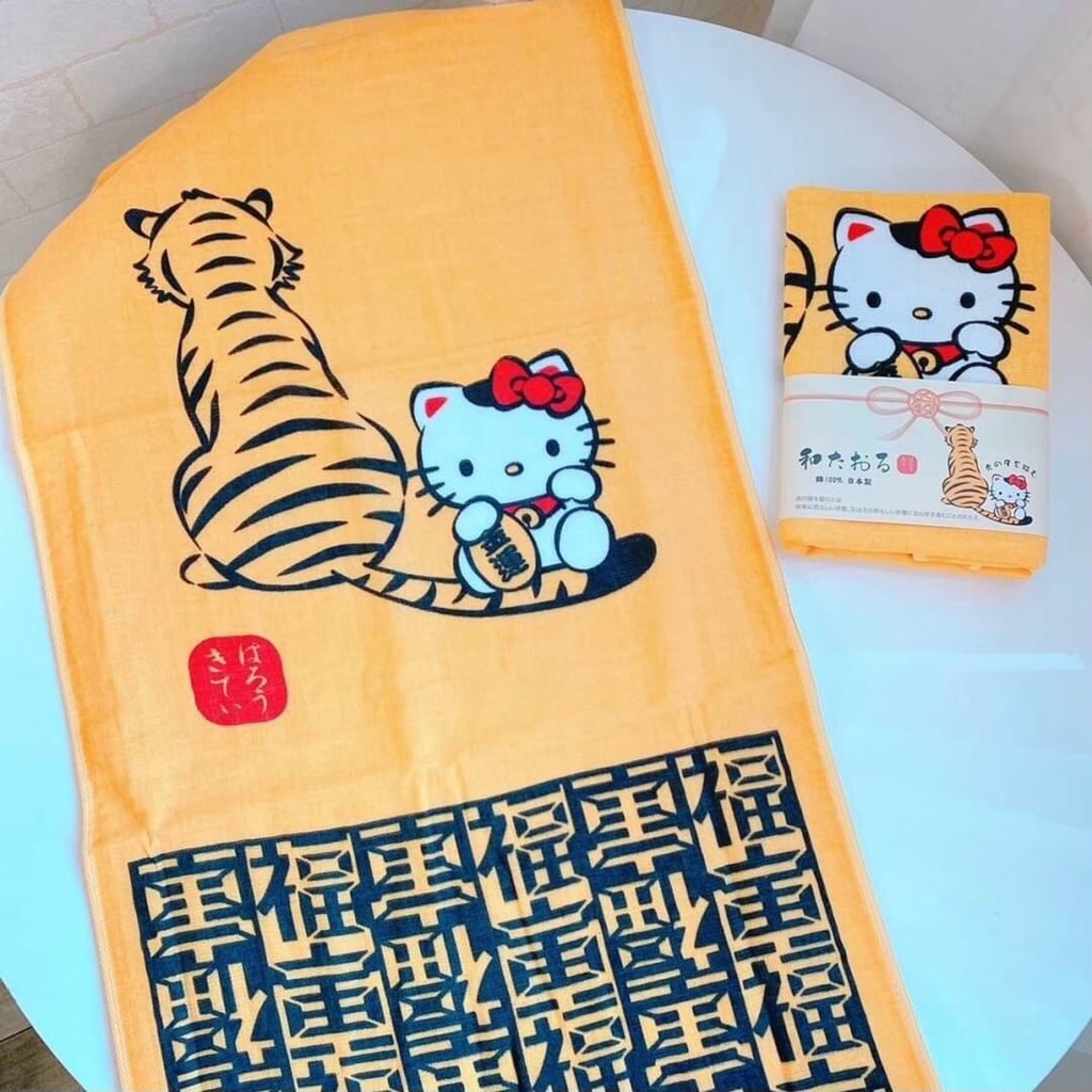 現貨💟日本代購 hello kitty 毛巾 長巾 老虎KITTY 原子筆 自動鉛筆 根付吊飾 鑰匙圈