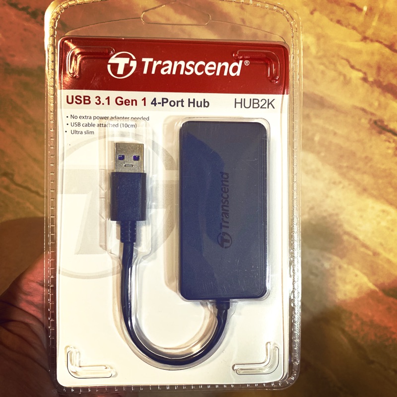 【Transcend】創見 USB 3.0 4埠 集線器 HUB2(高速傳輸)
