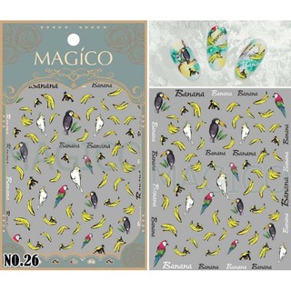 【跑單品拋售💢】Magico美甲極薄寫真背膠貼紙叢林大嘴鳥 26