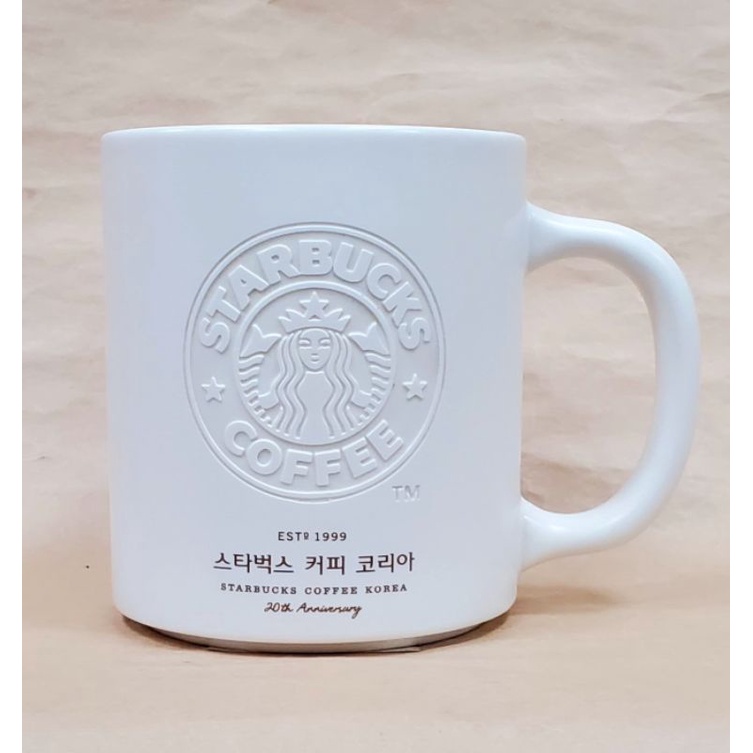 (現貨)星巴克韓國2019 1999海妖女神白馬克杯 舊標 舊logo 雷雕 雷射雕刻 周年 週年 純白 紀念