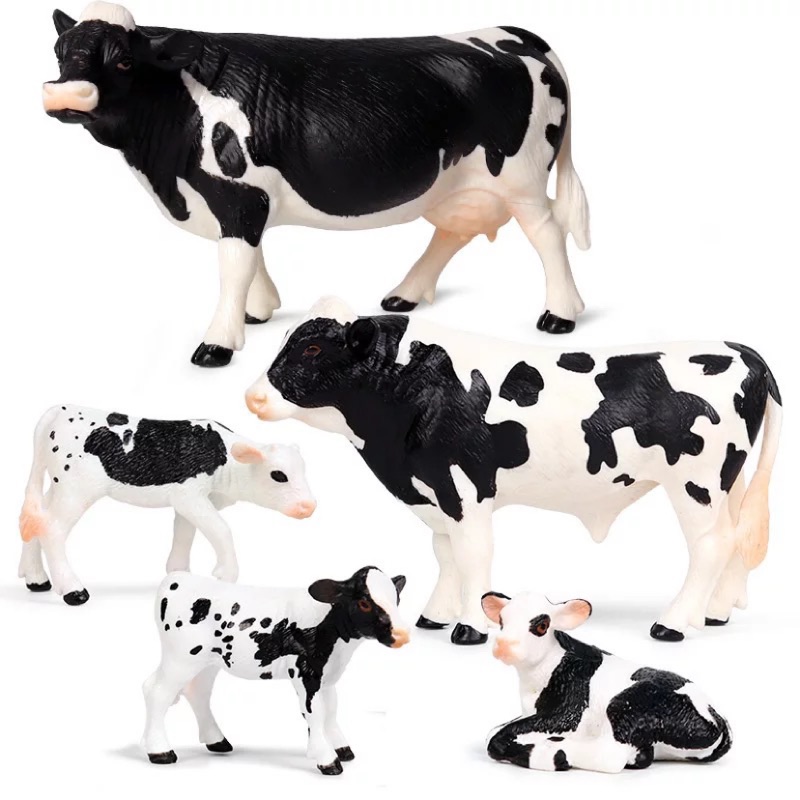 動物模型 動物星球 兒童動物認知 仿真實心動物模型 可愛奶牛🐄模型 動物擺件 水牛黃牛鬥牛模型