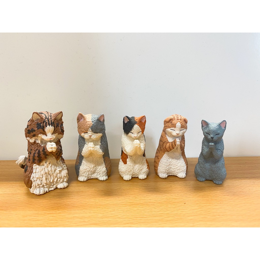 現貨秒出 Yell 合掌祈福動物 貓咪篇祈福動物祈禱動物合掌動物轉蛋扭蛋貓咪全5款 蝦皮購物