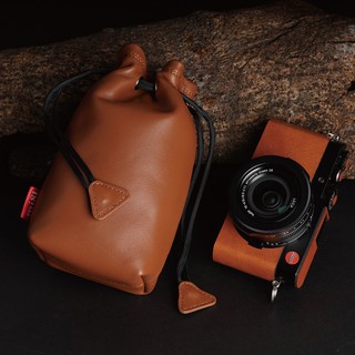 mi81 純色羊皮相機袋 棕色