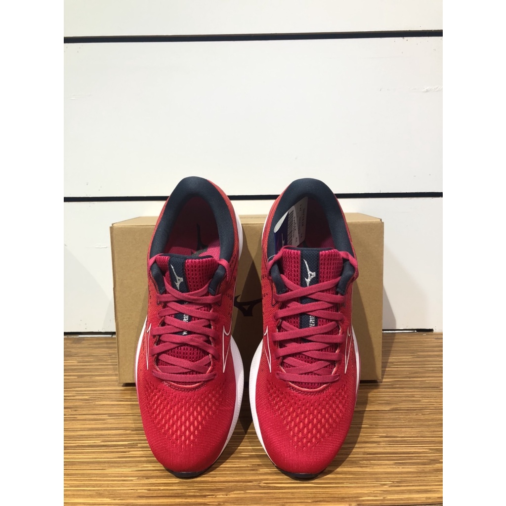 MIZUNO - WAVE RIDER 25 男女慢跑鞋 避震 穩定 舒適 紅色 - J1GD210303