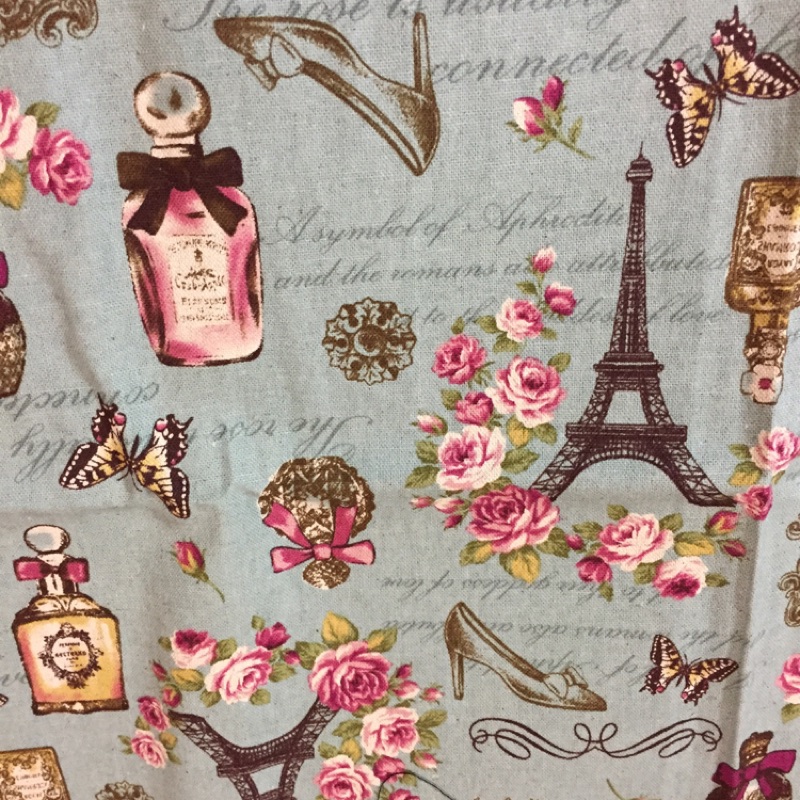 巴黎鐵塔與香水瓶棉布