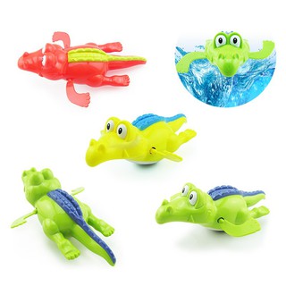 兒童沐浴鱷魚玩具 嬰兒沐浴游泳玩具游泳鱷魚捲起玩具【IU貝嬰屋】