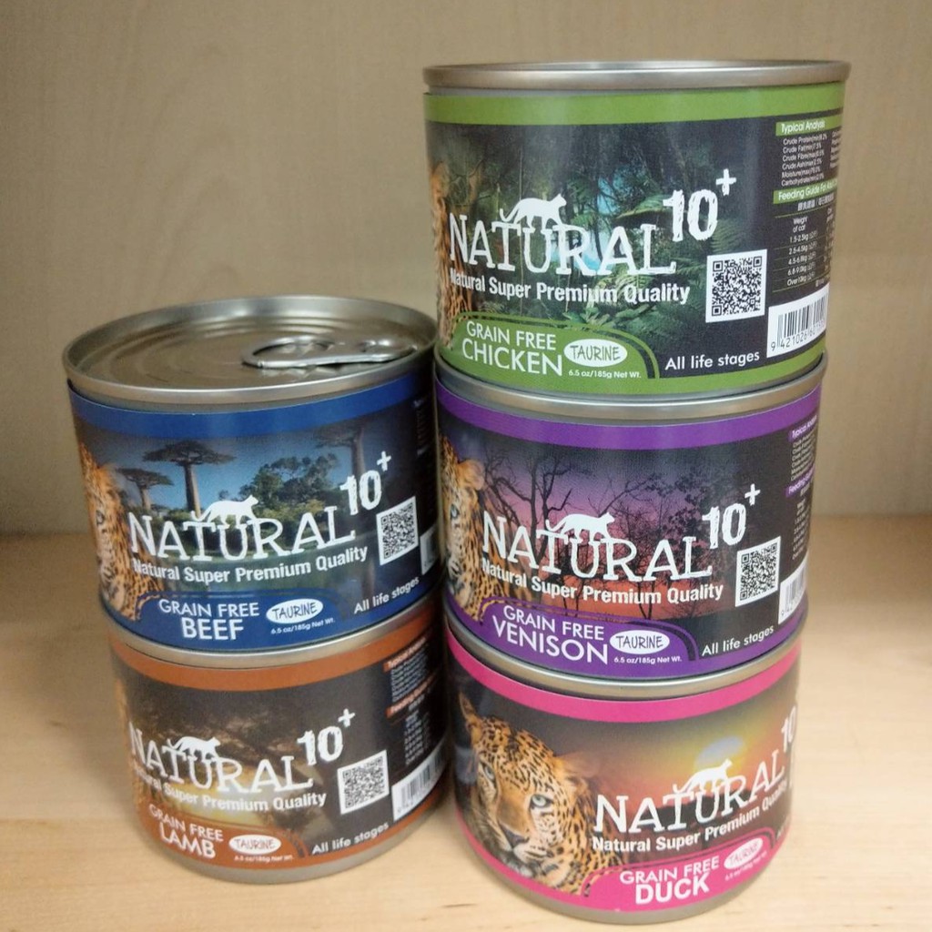 ┌哈利寵物┐ 原野無穀 NATURAL10+ 貓咪主食罐 185g