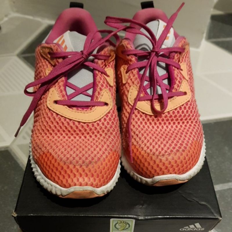童鞋 ☆ 二手 ☆ - Adidas愛迪達 兒童橘粉運動鞋 US9K 約15.5公分