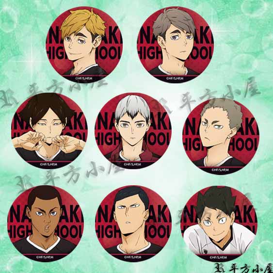 排球少年 徽章 胸章 宮侑 宮治 角名倫太郎 北信介 銀島結 赤木路成 尾白阿蘭 動漫周邊商品