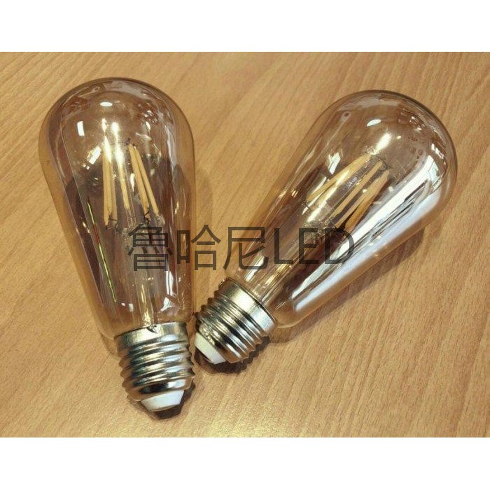 愛迪生燈泡 ST-64 4W/8W 類鎢絲燈泡 保固一年 E27燈頭 復古 時尚 工業風 電鍍玻璃
