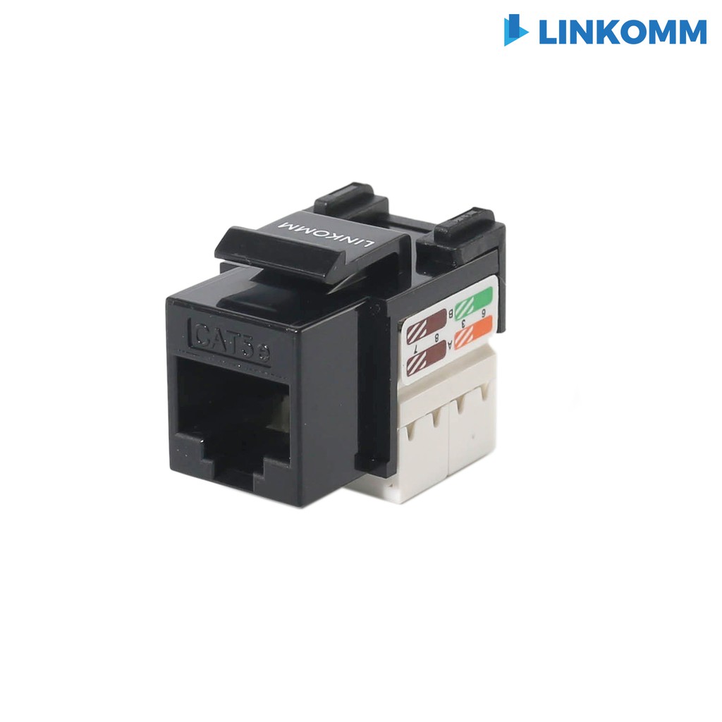【LINKOMM】資訊插座 Cat 5e 黑 白 資訊插座 RJ45插座