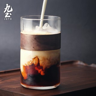 九土日式月牙泡茶杯耐熱玻璃杯組合日式錘紋玻璃泡茶杯隨行杯帶過濾帶蓋茶杯牛奶杯花茶杯養生茶杯果汁杯泡茶杯CUPR0506