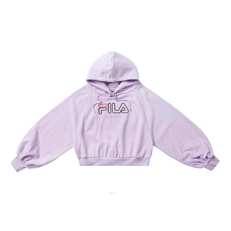 FILA米蘭ICONIC系列 女長袖連帽T恤-紫色