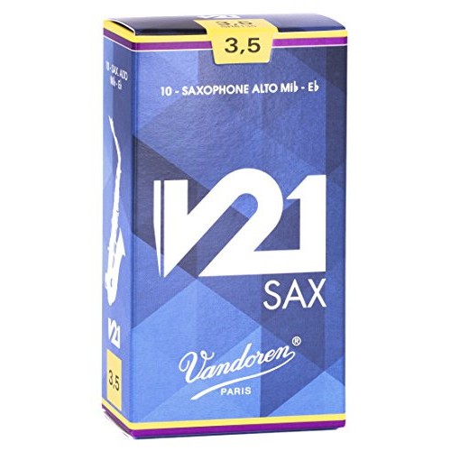 【現代樂器】法國 Vandoren V21 Alto Sax 中音薩克斯風 3.5號 竹片 10片裝
