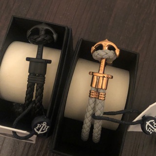 AASS超划算❤️全新正貨❤️船錨手環-黑皮帶-灰皮帶-玫瑰金-情侶手環
