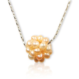 小樂珠寶天然珍珠項鍊粉珍珠球款極少見珍貴