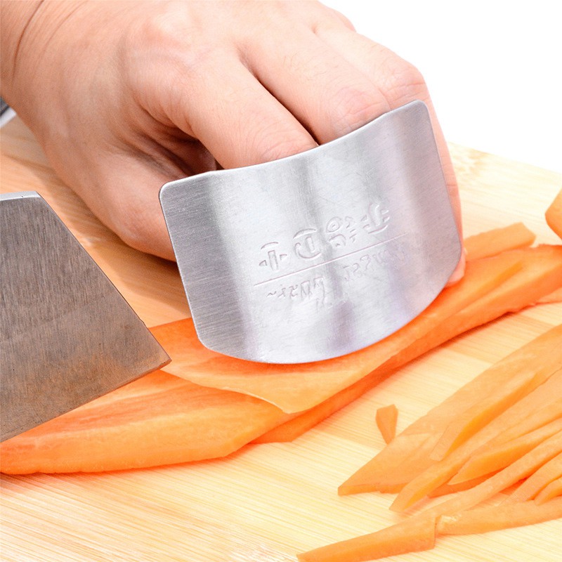 不銹鋼護指器 切菜護手指器 廚房切肉切菜手指套 防切神器 防切擋板 護手器