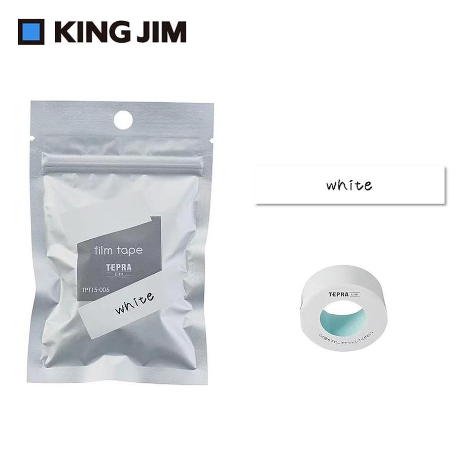 KING JIM TEPRA LITE熱感式標籤薄膜自黏膠帶/ 15mm/ 白色/ TPT15-006 eslite誠品