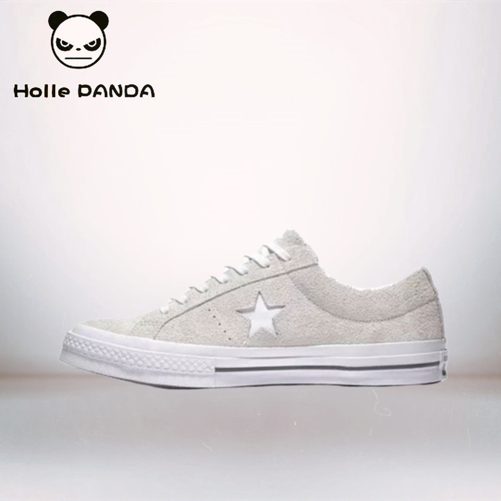 PANDA👟Converse One Star 米白色 麂皮 米色 燕麥白 白色 小白鞋 經典款 161577C