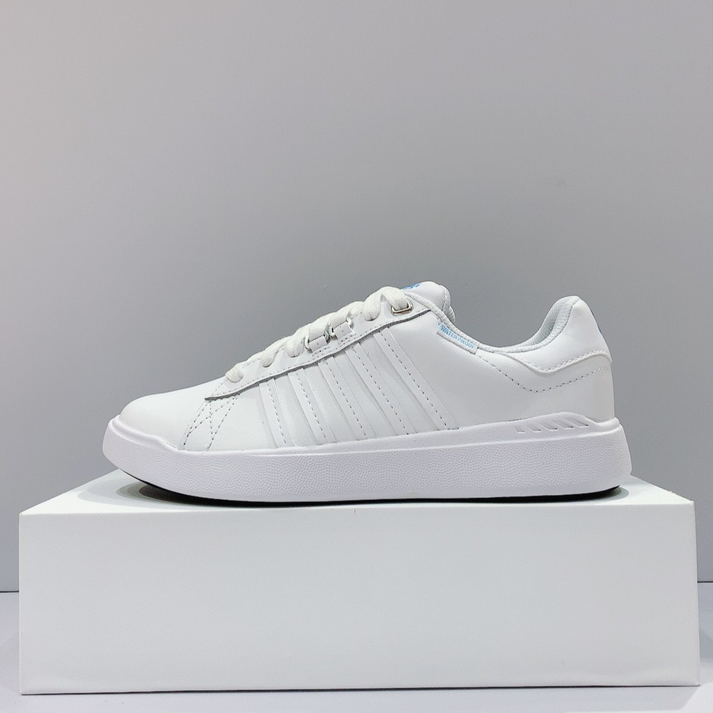 K-SWISS PERSHING COURT LIGHT 女生 全白 防潑水 運動 休閒鞋 96387101